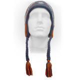 DC COMICS SUPERMAN Woven Acrylic Beanie Hat with Classic Logo and Braided Ties, Multi-Coloured