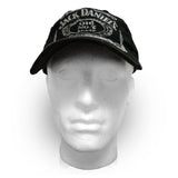 JACK DANIEL'S Adjustable Cap with Classic Distressed Old No. 7 White Logo, Black