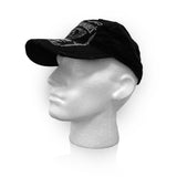 JACK DANIEL'S Adjustable Cap with Classic Distressed Old No. 7 White Logo, Black