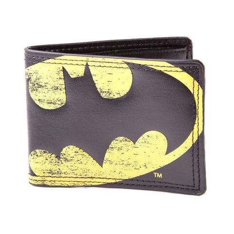 DC COMICS BATMAN Vintage Distressed Logo Bi-fold Wallet