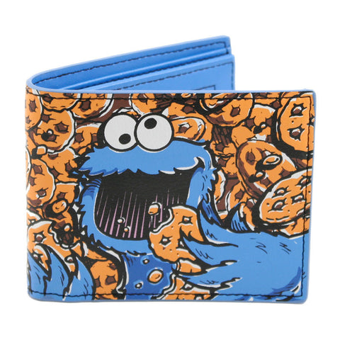 SESAME STREET Cookie Monster Bi-fold Wallet, Blue