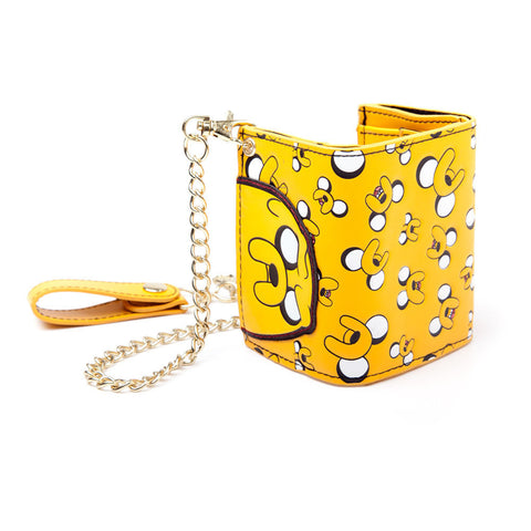 ADVENTURE TIME Jake Tri-fold Wallet with Chain, Yellow