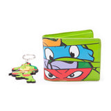 TEENAGE MUTANT NINJA TURTLES (TMNT) Masks Bi-fold Wallet & Raph Keychain Giftset, Green