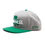 GUINNESS Dublin Shamrock Snapback Baseball Cap, Grey/Green