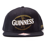 GUINNESS Snapback Baseball Cap with Embroidered Logo