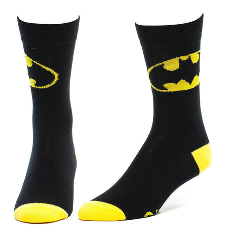 DC COMICS BATMAN Classic Logo Crew Socks, 39/42